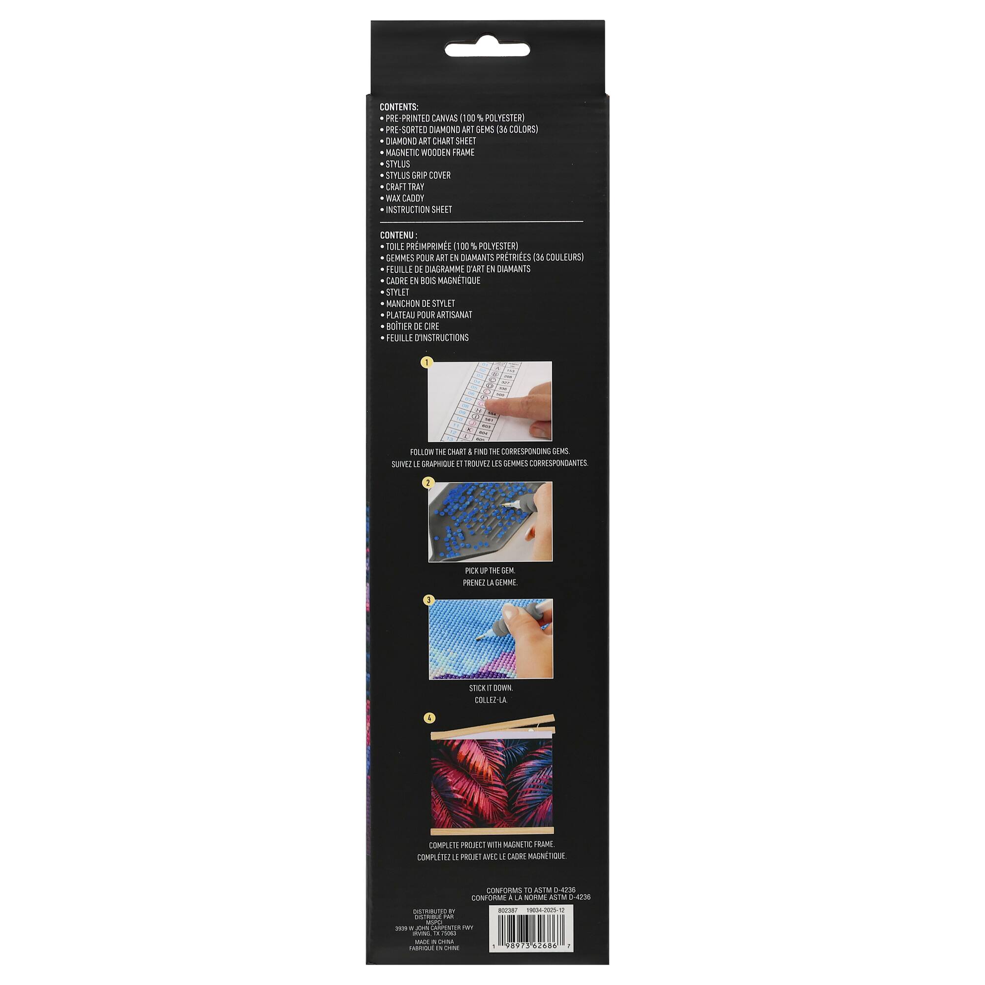 11" x 14" Pink Palms Diamond Art Kit by Make Market®